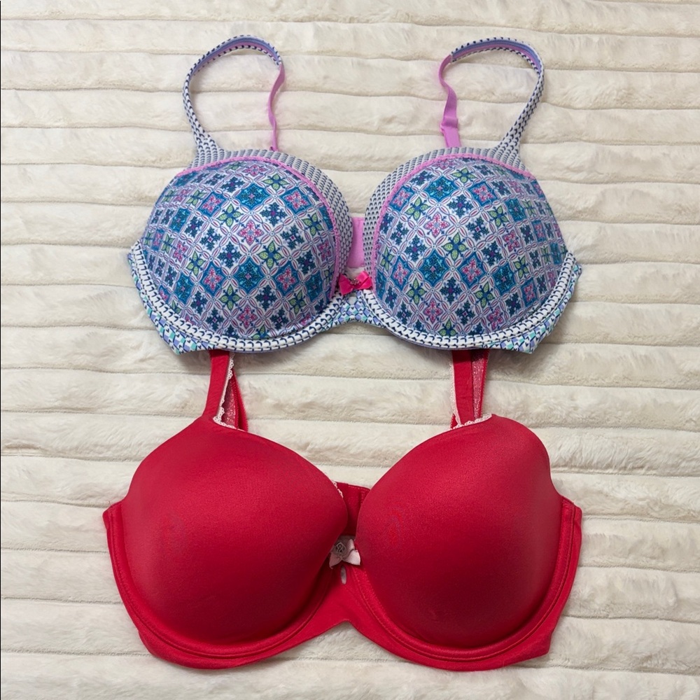 Victoria's Secret Multicolor and Red Bras